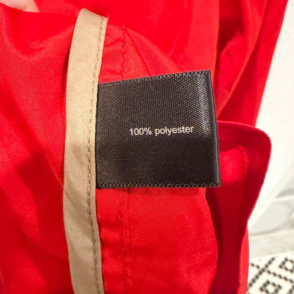The Limited Bright Red Lightweight Utility Jacket Classic Minimal Chic - Picture 6 of 6